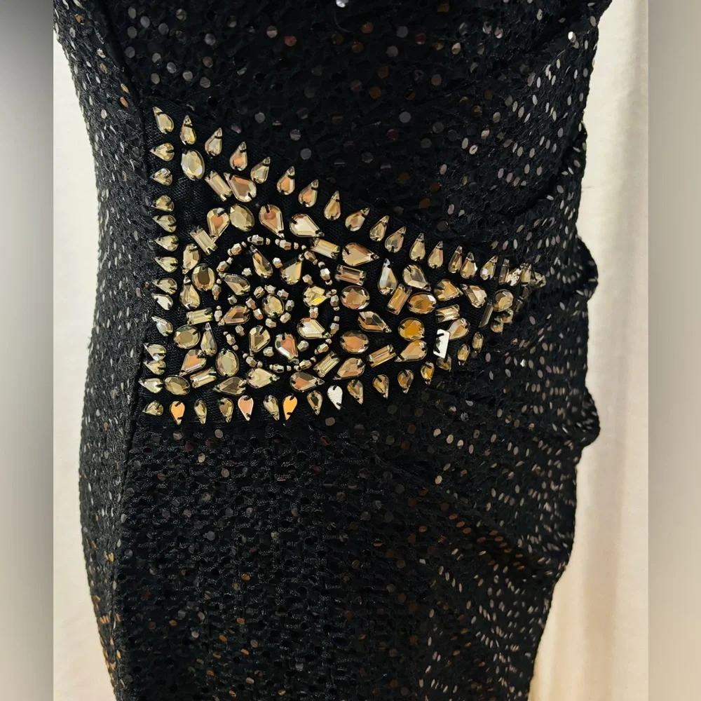 Dazzling Jackie Jon Single Strap Sequined Dress - Picture 5 of 10